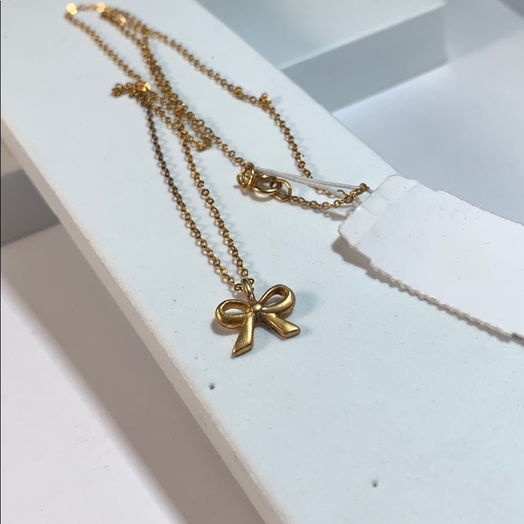 DOGEARED BOW PENDANT NECKLACE!! - Picture 5 of 7